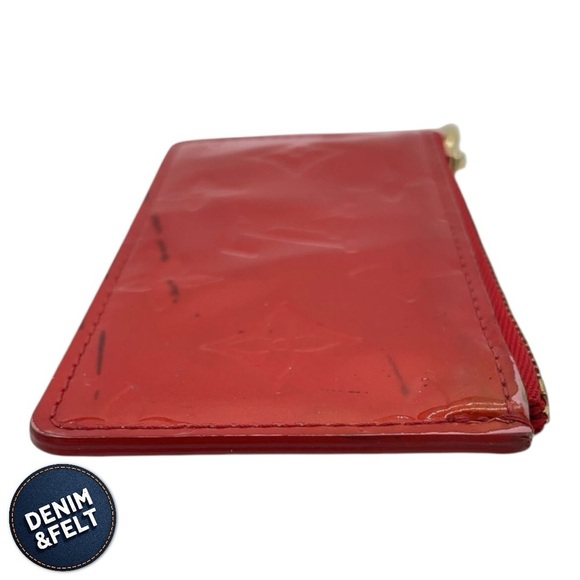 LOUIS VUITTON Red Pomme D'Amour Monogram Vernis Pochette Cles Key/Change Holder - Picture 9 of 16